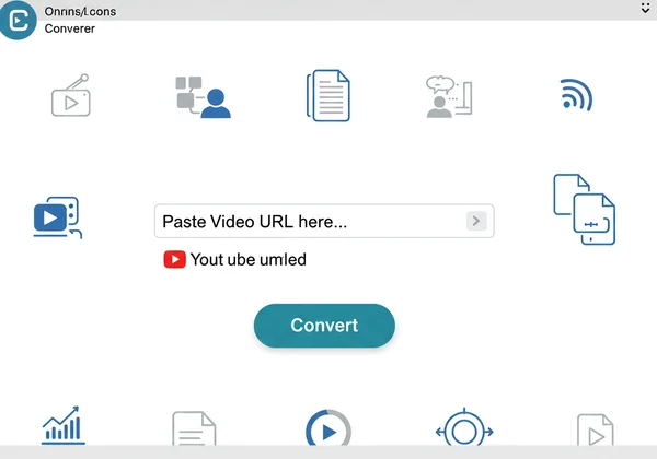 Captura de pantalla de la interfaz de un convertidor de video a MP3 en línea