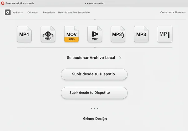 Captura de pantalla de la interfaz de un convertidor web de video a MP3