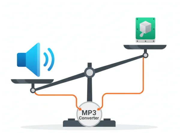 Equilibrando la calidad de audio y el tamaño del archivo para MP3